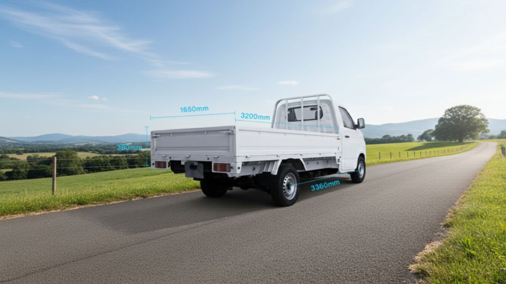 Kích thước thùng xe - xe tải điện x5