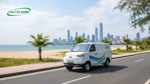 Xe tải van điện Karry E5 thùng kín chở hàng