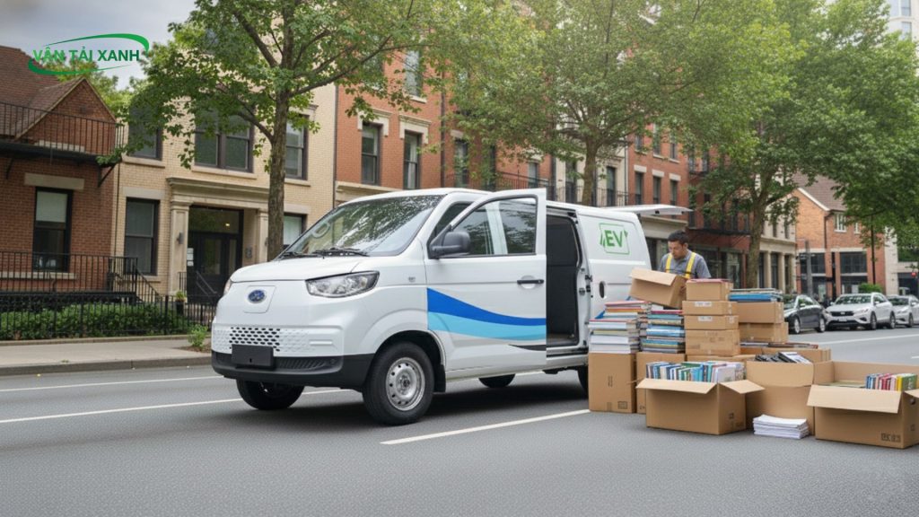 xe van điện e5 chở hàng