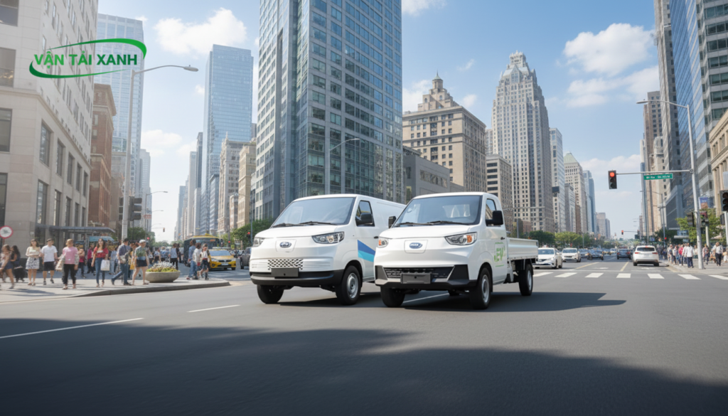 So sánh xe tải điện Karry X5 và xe van điện Karry E5 chính hãng