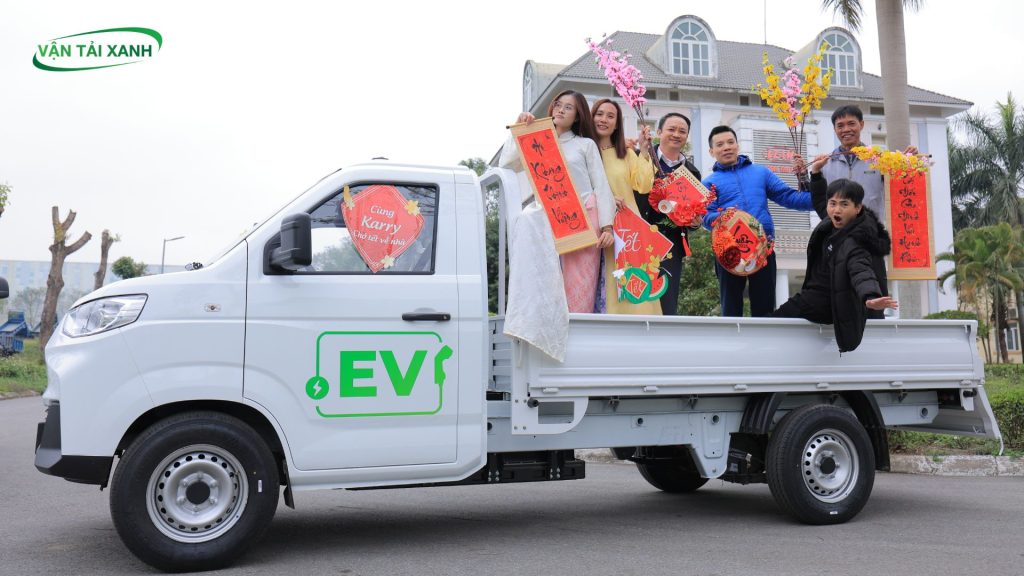 Xe tải điện Karry X5 với tải trọng 1.405kg và quãng đường di chuyển ấn tượng hơn 210km
