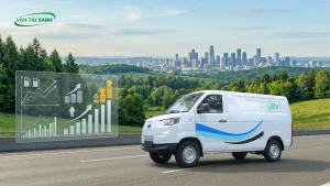 Xe tải van điện Karry E5 thế hệ mới màu trắng, thiết kế hiện đại