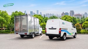 Bộ đôi xe tải điện thùng kín và xe van điện