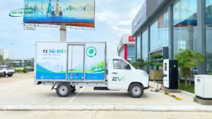 Tổng quan ngoại thất xe tải điện Karry thùng kín 1.495kg - Xetaidien.vn
